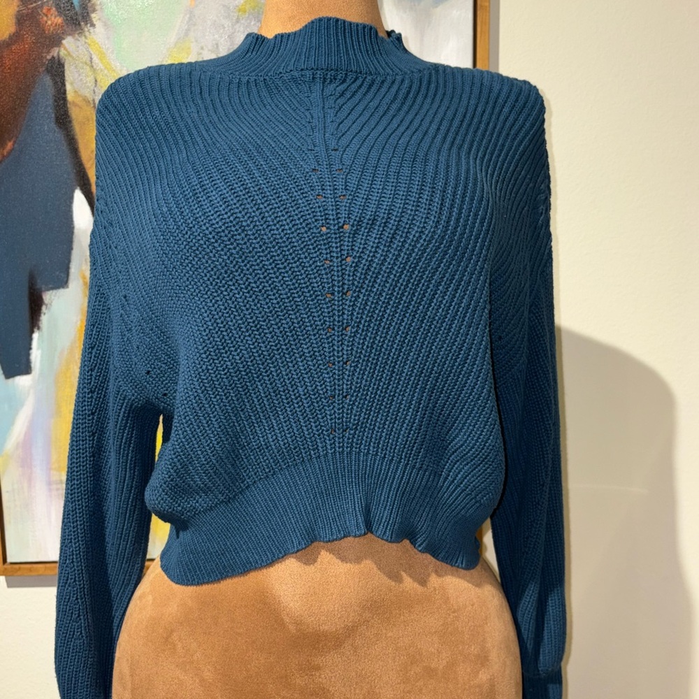 Forever 21 Teal Cowl Neck Sweater
